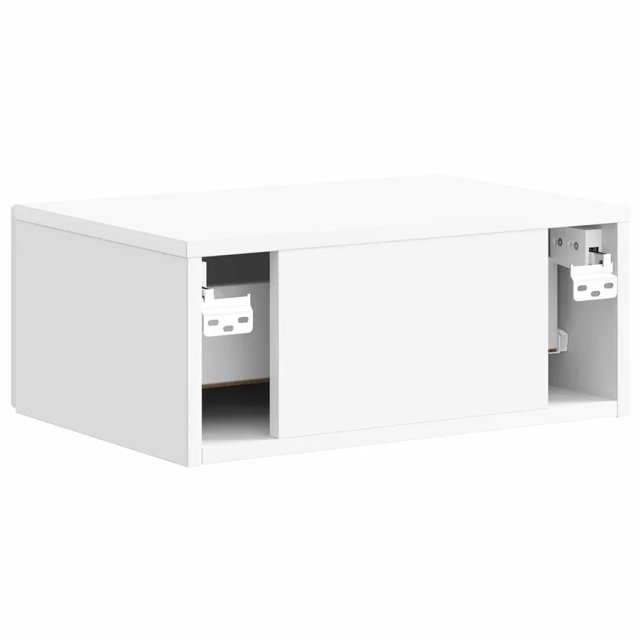 Cabinet de chevet mural 2 pcs Blanc brillant 49 x 34,5 x 20 cm - 9