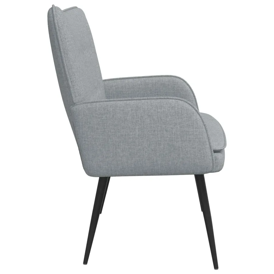 Sofa 2 places Gris clair 115 x 61 x 87 cm Tissu - 5