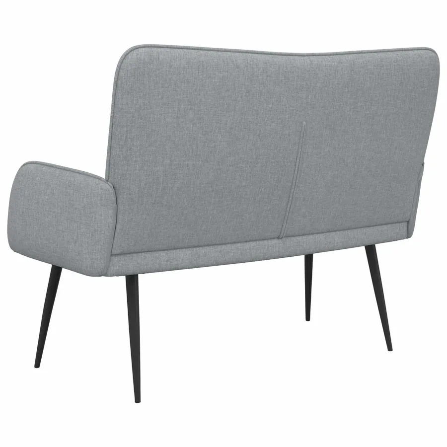 Sofa 2 places Gris clair 115 x 61 x 87 cm Tissu - 6