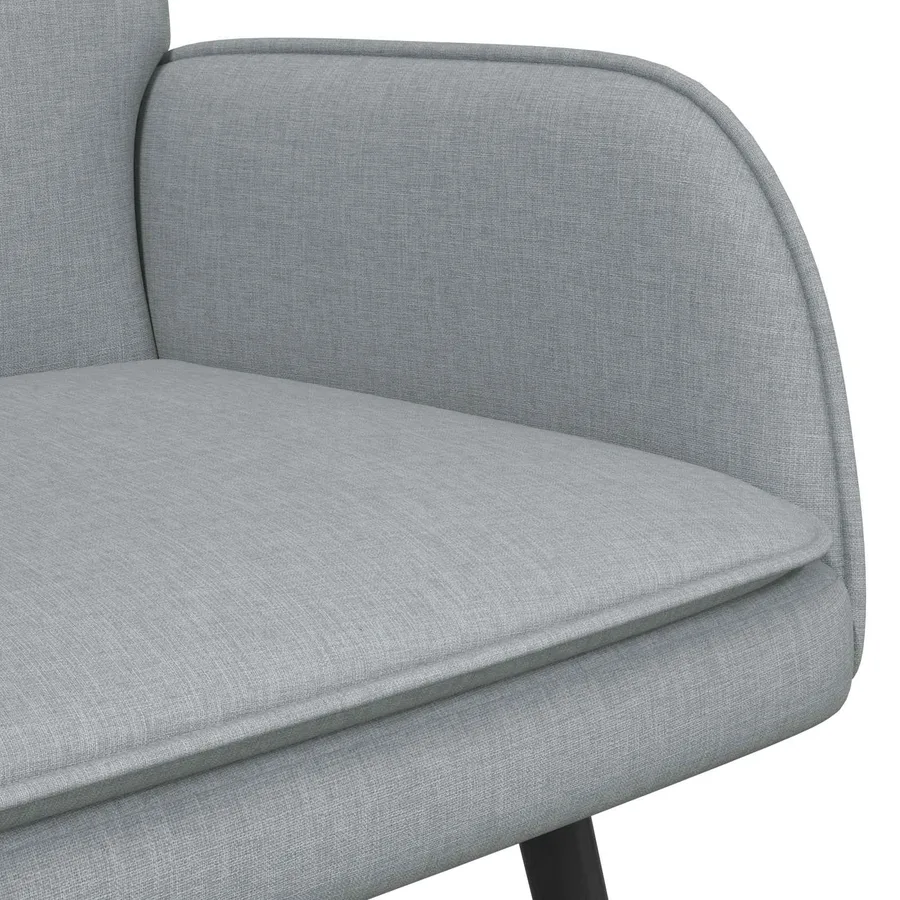 Sofa 2 places Gris clair 115 x 61 x 87 cm Tissu - 7