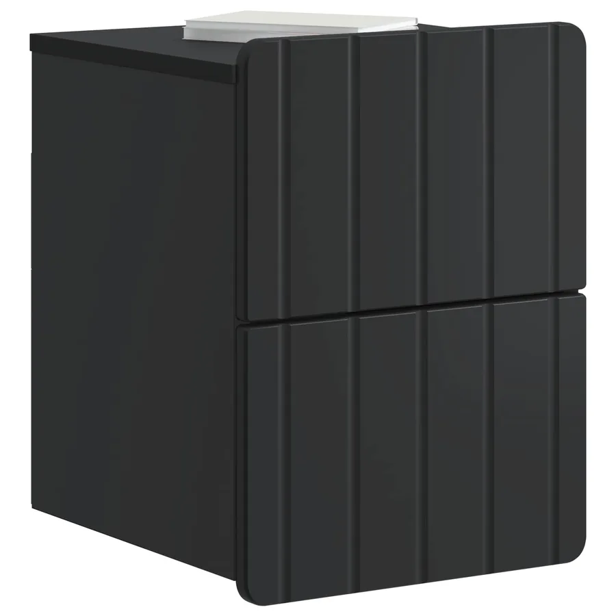 Cabinet de chevet mural 2 pcs Noir 33 x 34,5 x 43 cm - 3
