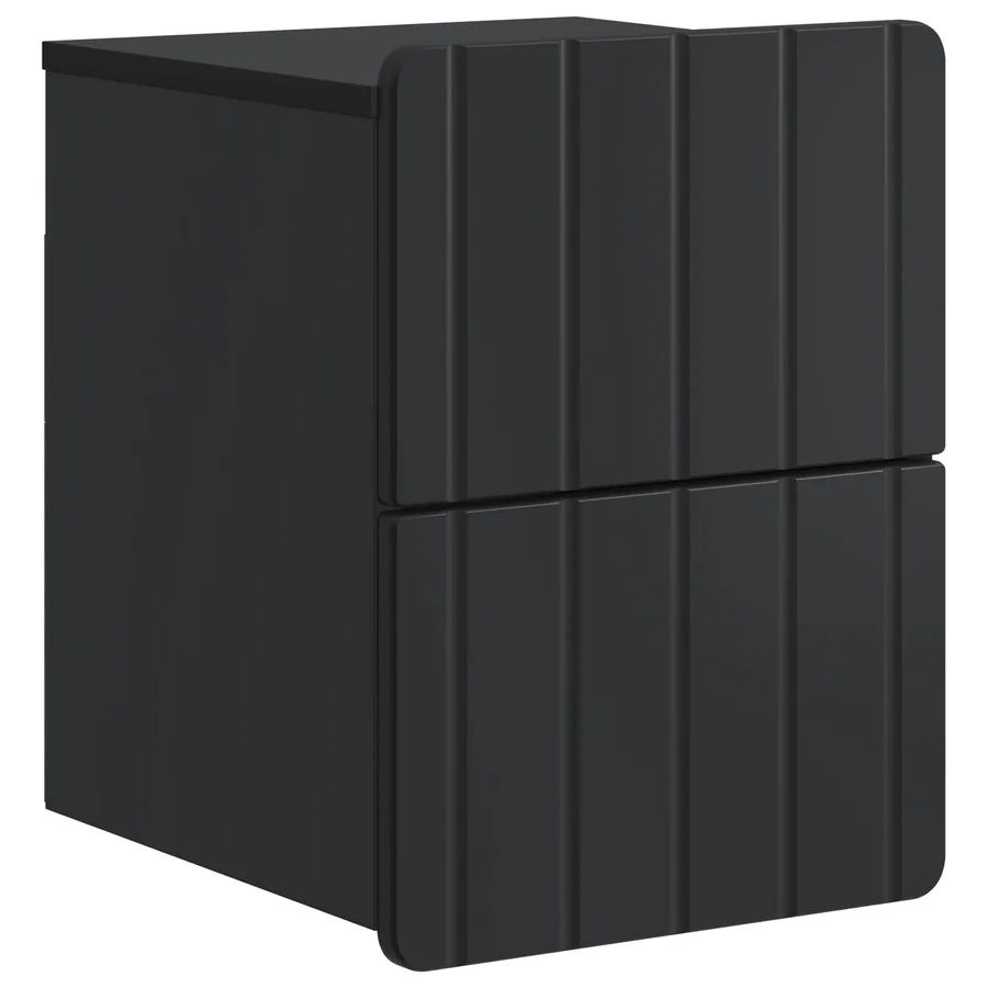 Cabinet de chevet mural 2 pcs Noir 33 x 34,5 x 43 cm - 5