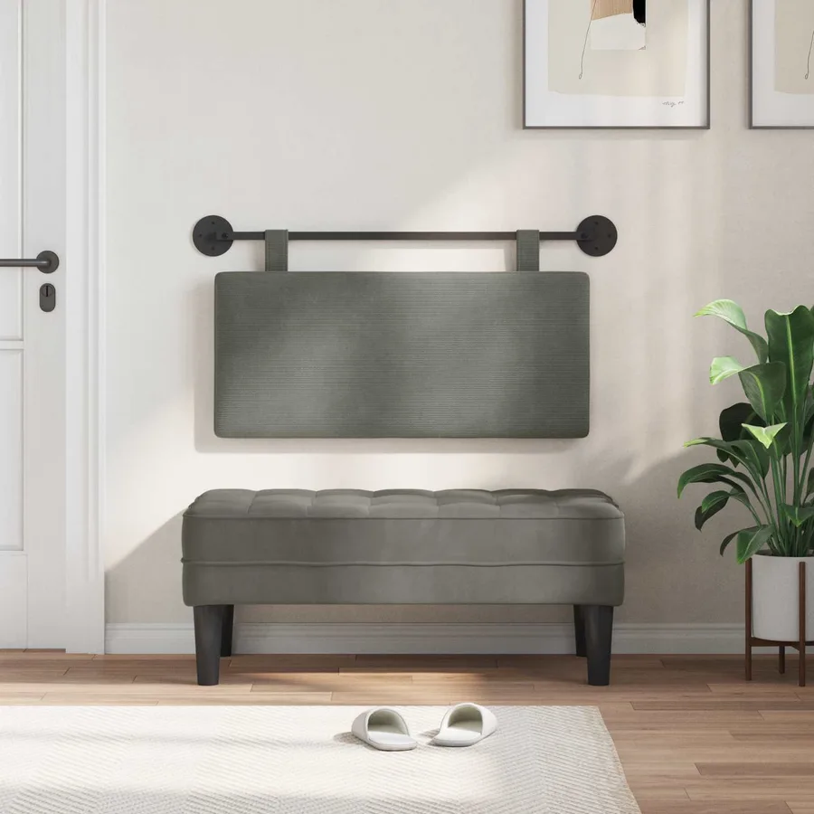 Tête de lit suspendue Tissu en velours côtelé - 3