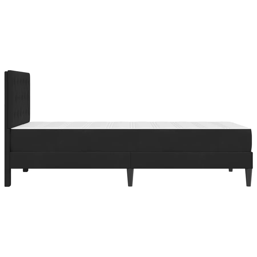 Cadre de lit avec matelas Noir 90 x 200 cm Velours - 7