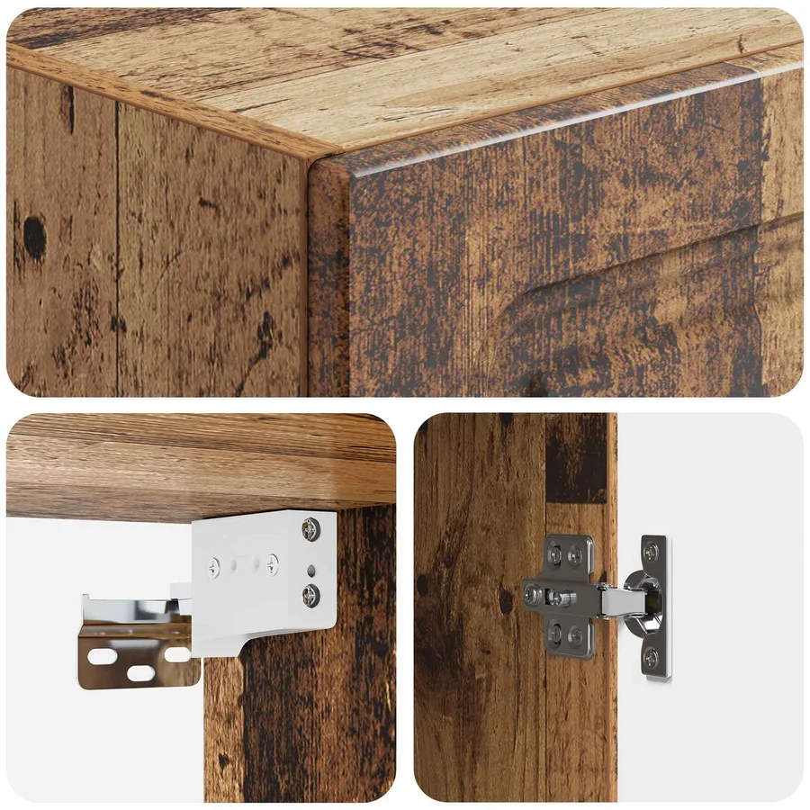 Ensemble de Meubles 2 pcs Bois ancien Bois d'ingénierie - 8