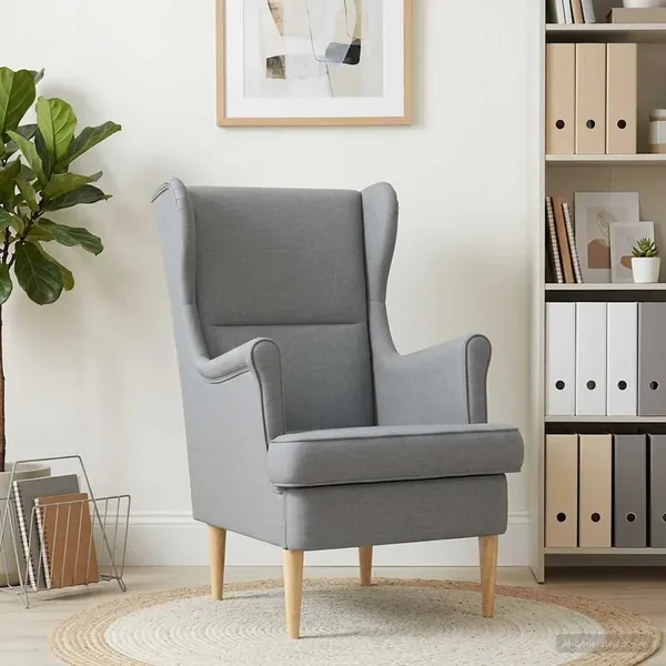fauteuil Gris clair tissu
