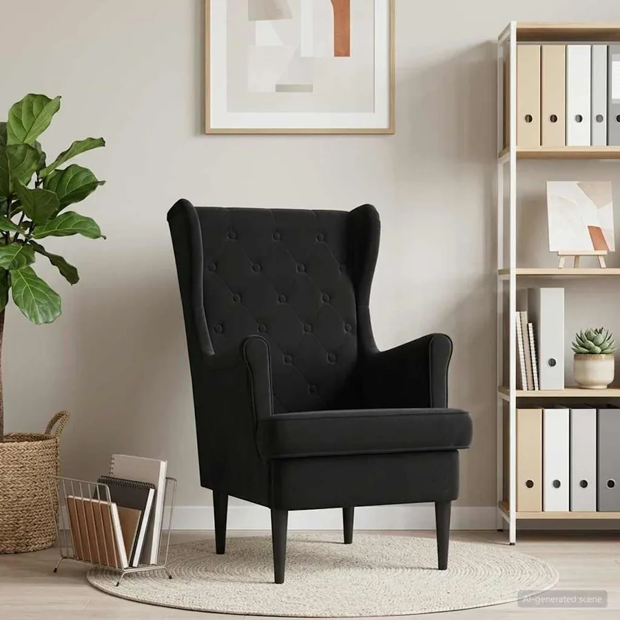 Fauteuil Noir Velours