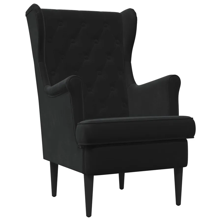 Fauteuil Noir Velours - 2