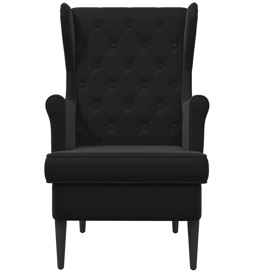 Fauteuil Noir Velours - 4