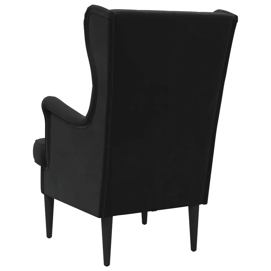 Fauteuil Noir Velours - 6