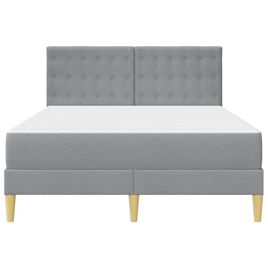 Cadre de lit avec matelas Gris clair 140 x 200 cm Tissu - 6