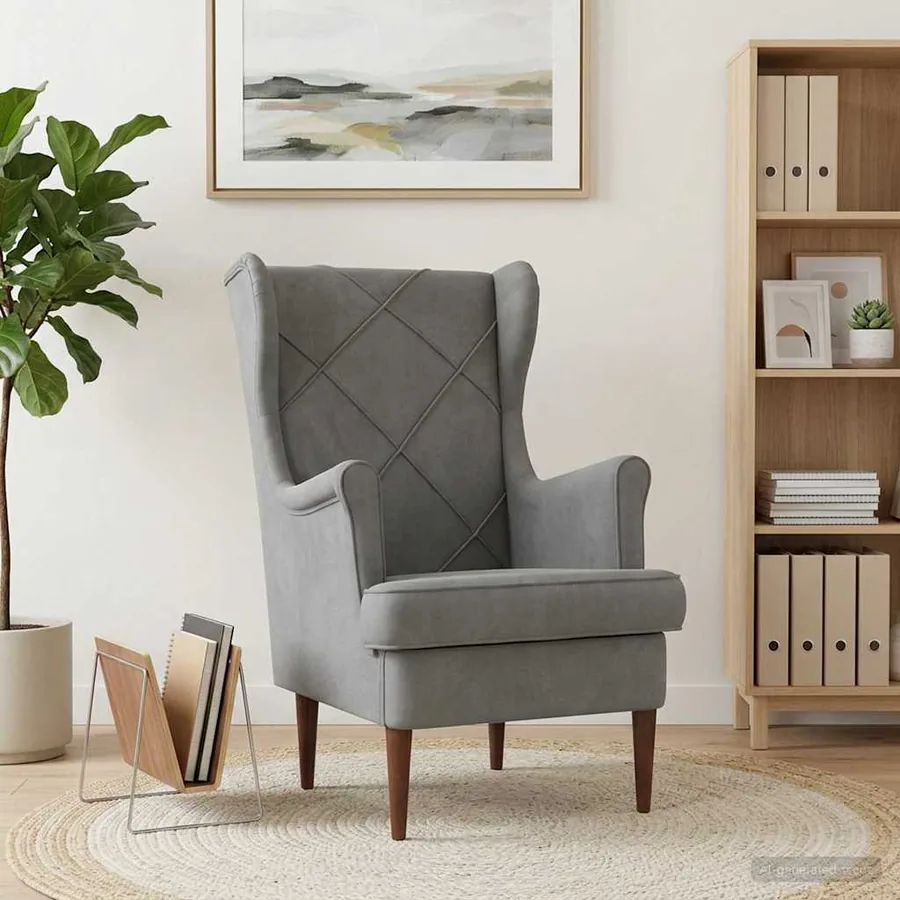 Fauteuil Gris foncé Velours