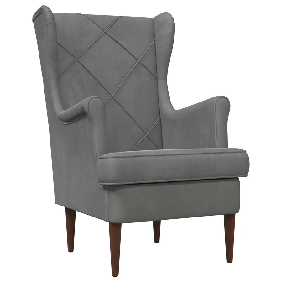 Fauteuil Gris foncé Velours - 2