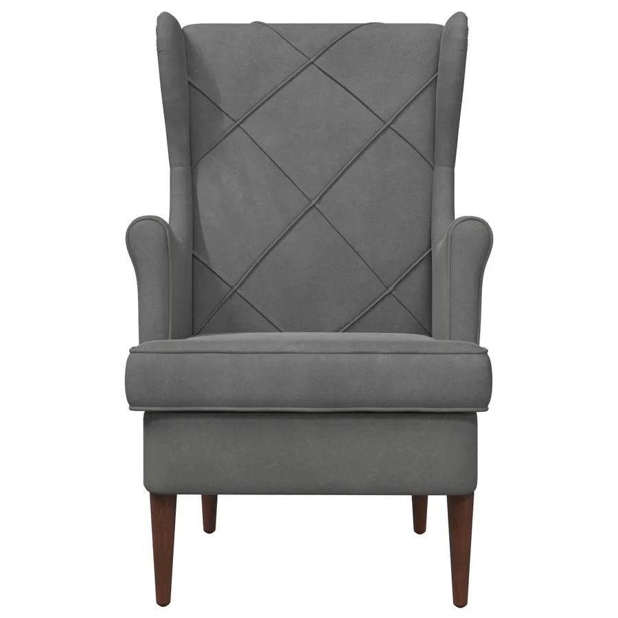 Fauteuil Gris foncé Velours - 4