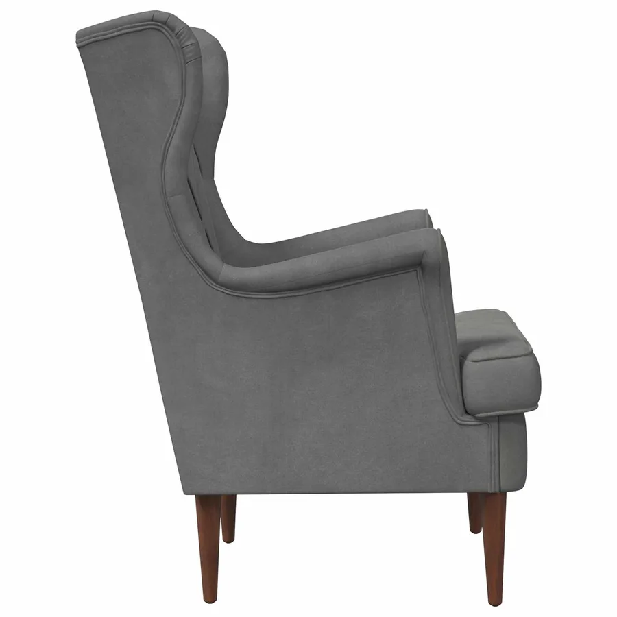 Fauteuil Gris foncé Velours - 5