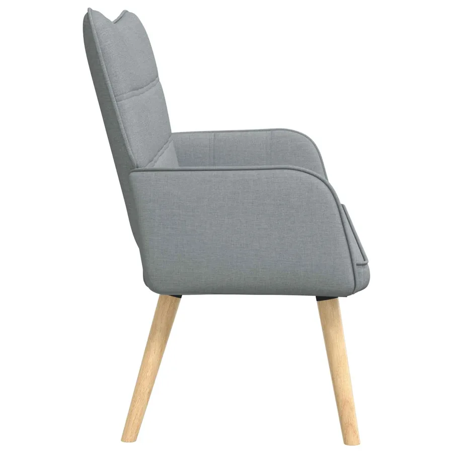 Sofa 2 places Gris clair 115 x 61 x 87 cm Tissu - 5