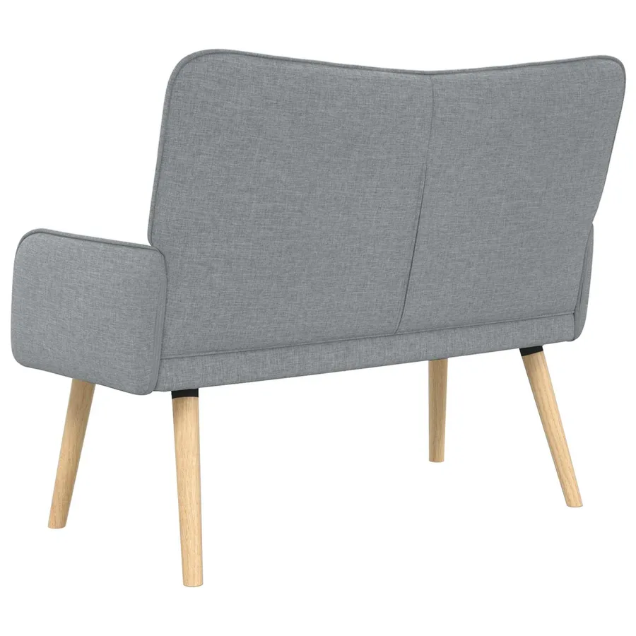 Sofa 2 places Gris clair 115 x 61 x 87 cm Tissu - 6