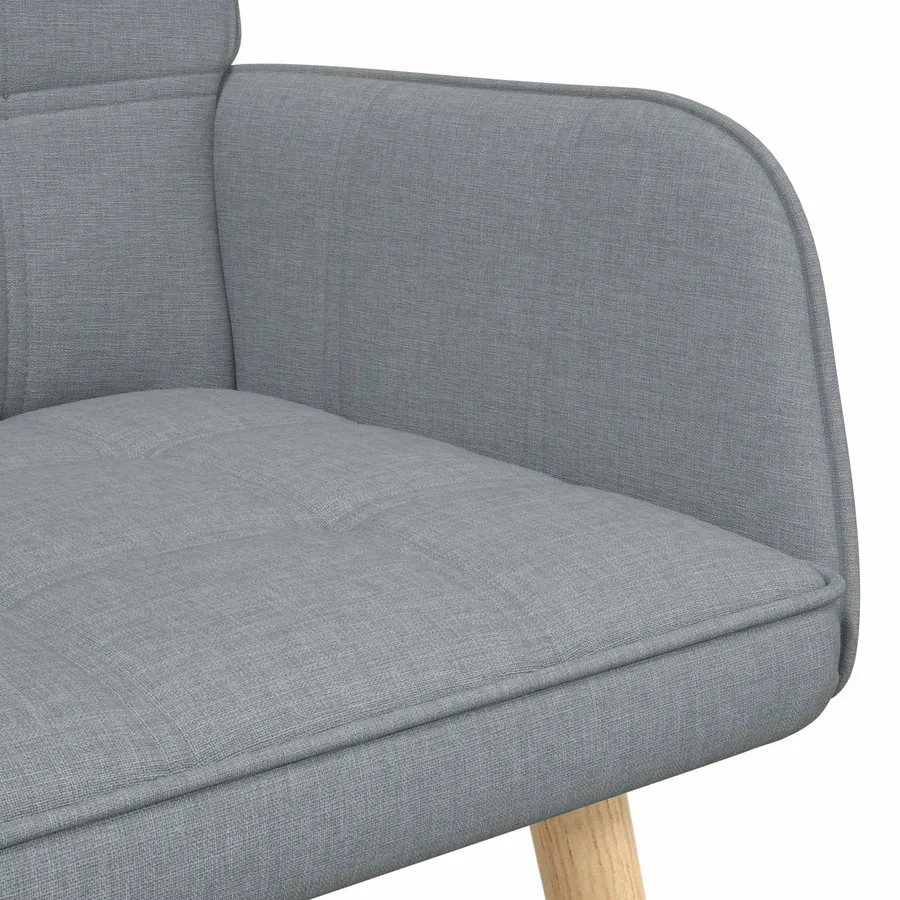 Sofa 2 places Gris clair 115 x 61 x 87 cm Tissu - 7