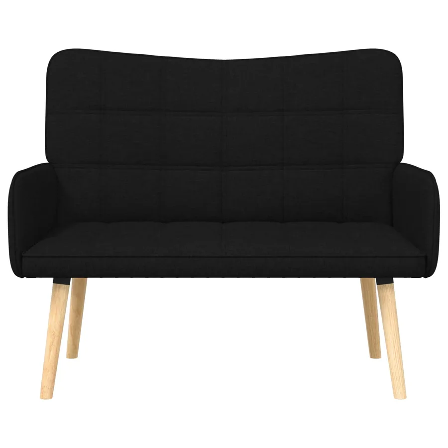 Sofa 2 places Noir 115 x 61 x 87 cm Tissu - 4