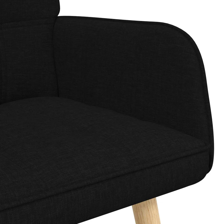 Sofa 2 places Noir 115 x 61 x 87 cm Tissu - 7