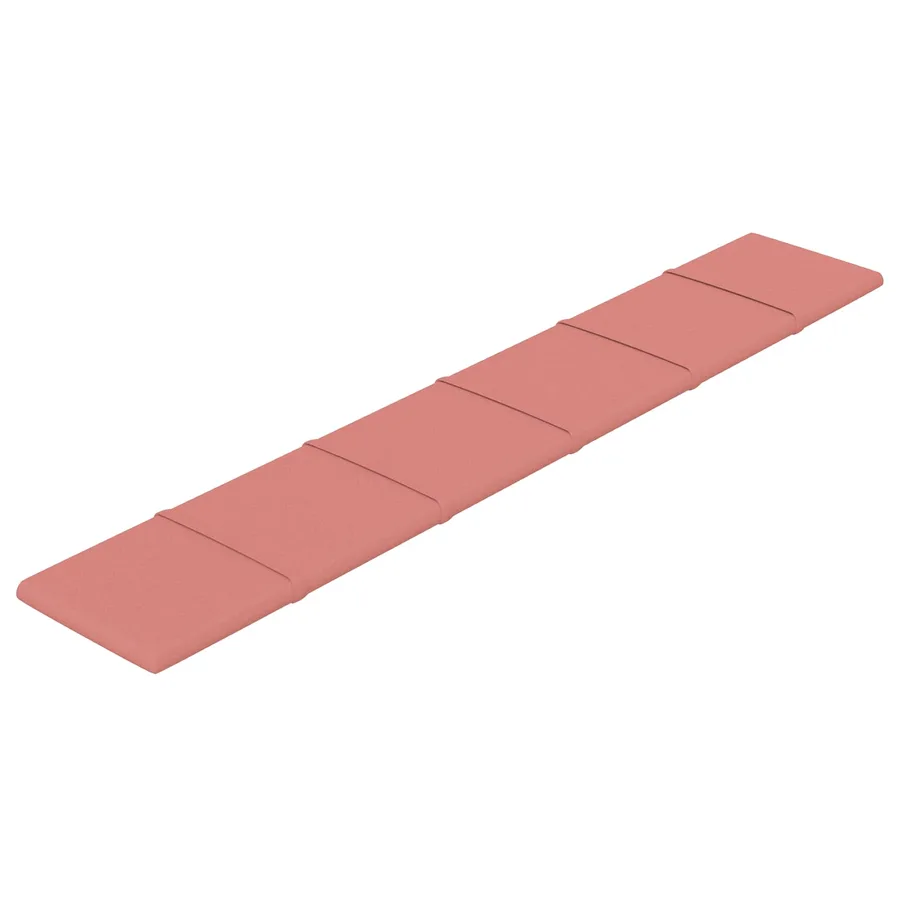 Tête de lit murale 12 pcs Rose 90 x 15 cm Velours - 2
