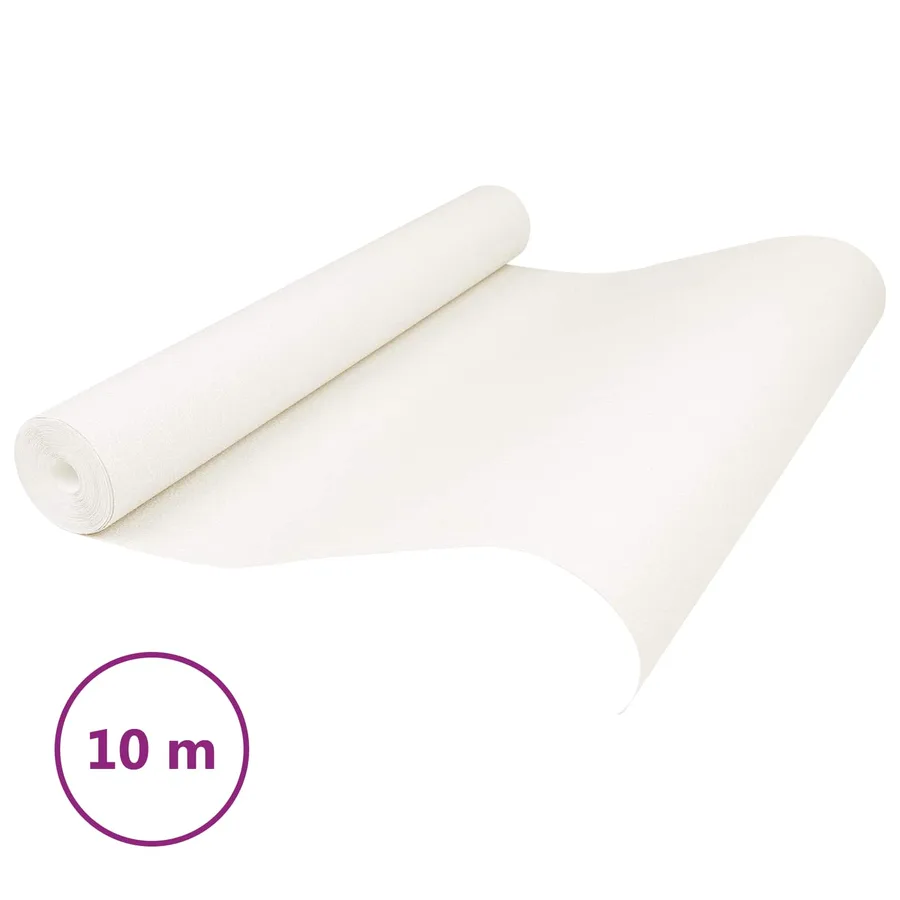 Papier peint 3D Solide Crème blanc 10 x 0,53 m Tissu non tissé - 2