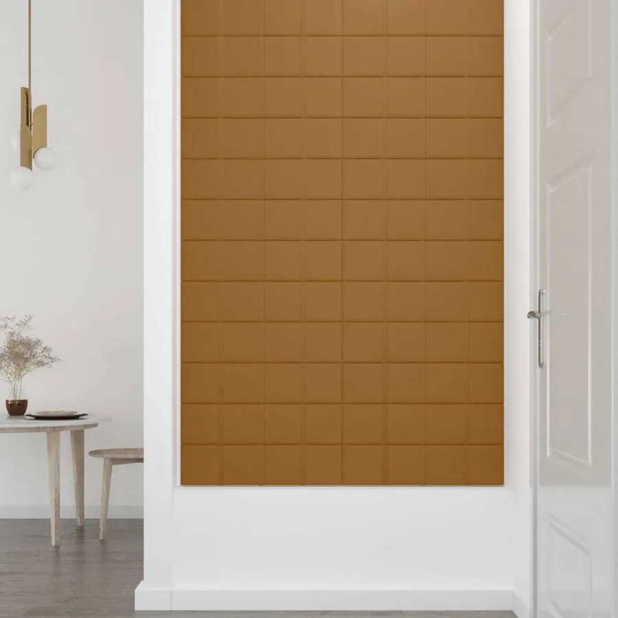 Tête de lit murale 12 pcs Marron 60 x 15 cm Velours - 3