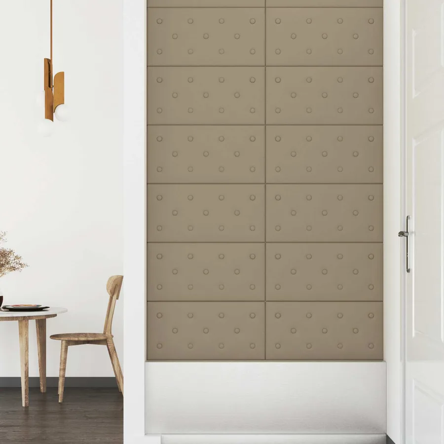 Tête de lit murale 12 pcs Cappuccino 60 x 30 cm Simili cuir - 3