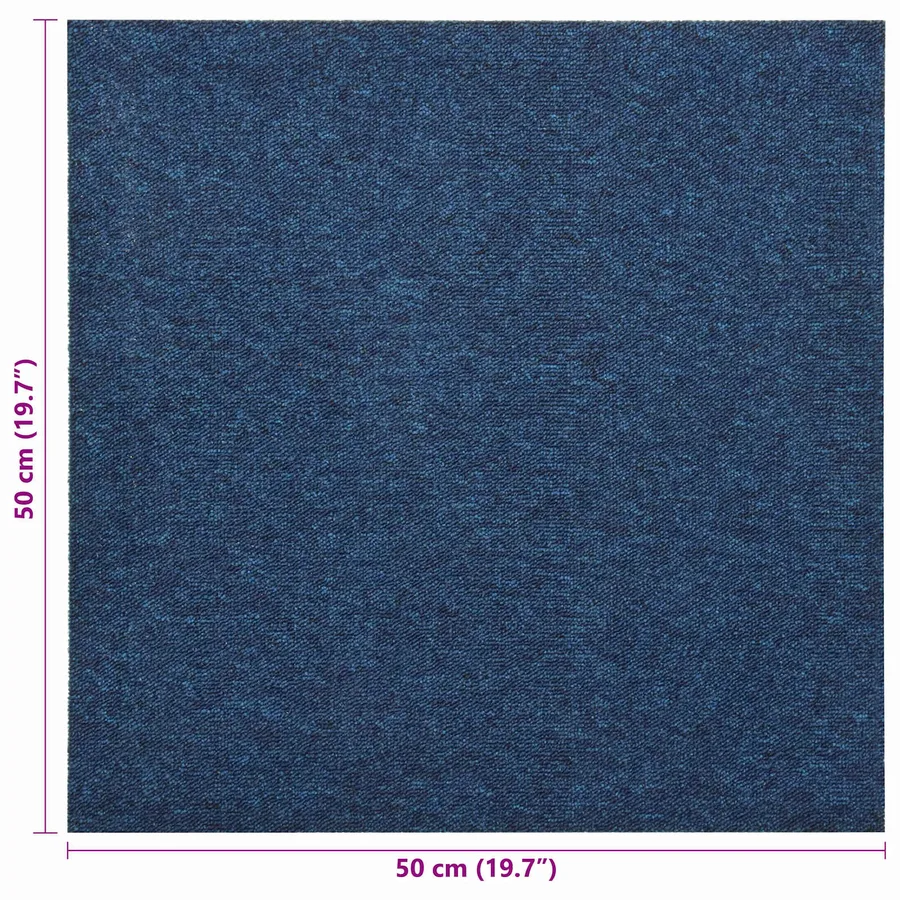 Tapis 20 pcs Bleu foncé 50 x 50 cm 100% Polypropylène - 8