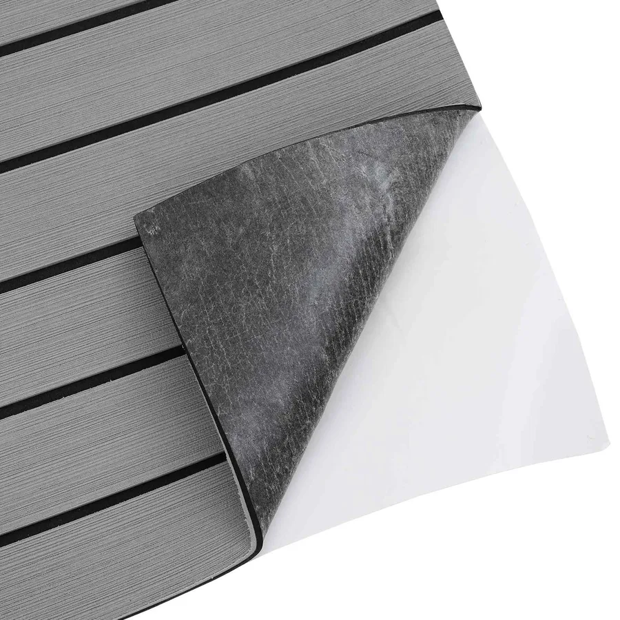 Tapis de bateau Rayé Gris clair et noir 240 x 60 cm EVA - 4