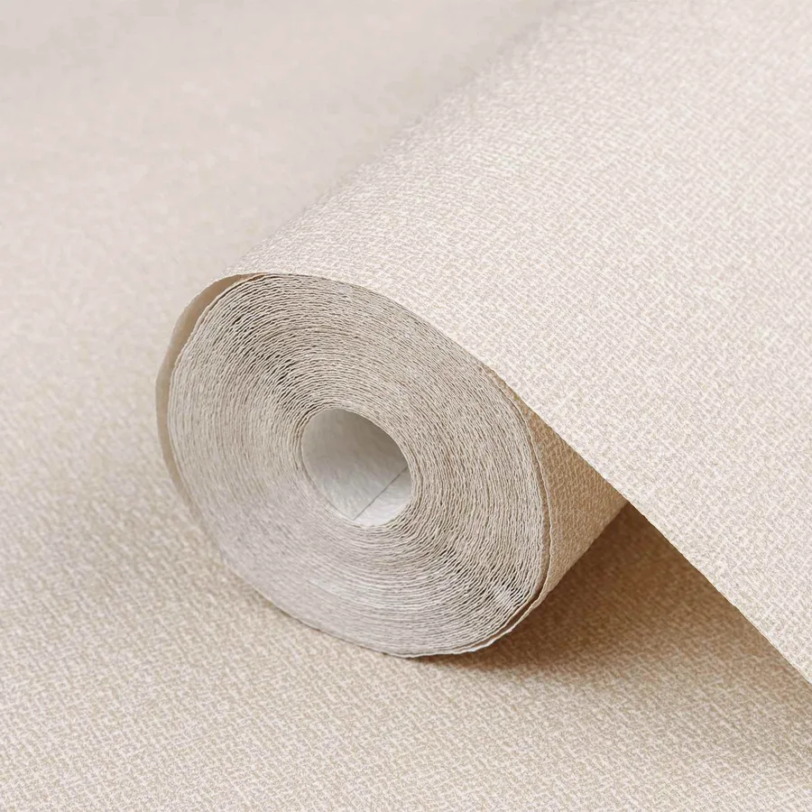 Papier peint 3D Solide Rayé Beige 10 x 0,53 m Tissu non tissé - 4