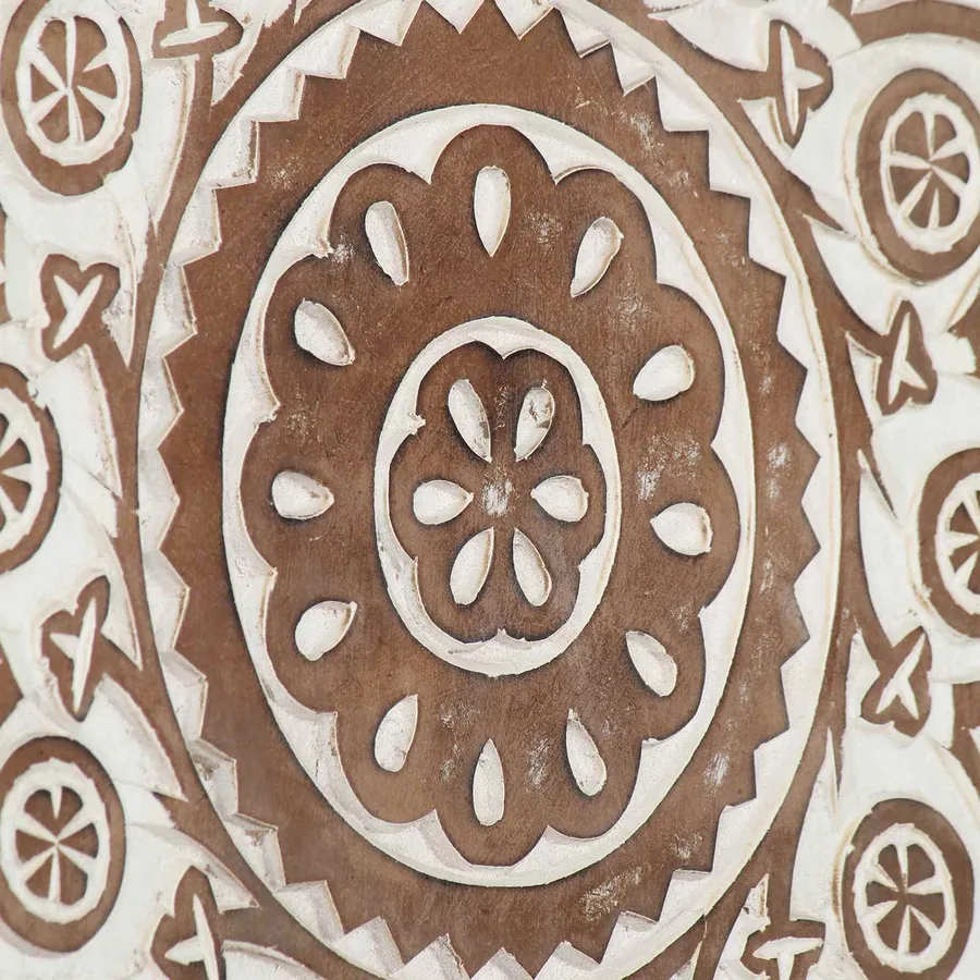 Décor artistique 2 pcs Marron et blanc 40 x 40 x 1,5 cm - 4