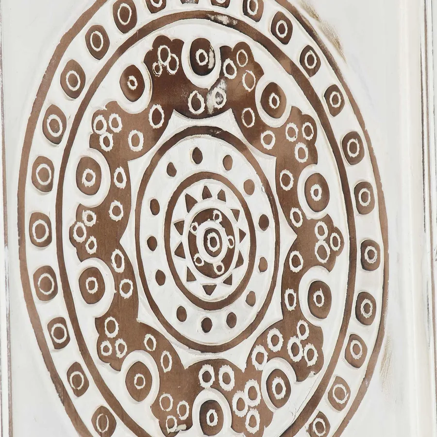 Décor artistique 2 pcs Marron et blanc 40 x 40 x 1,5 cm - 5