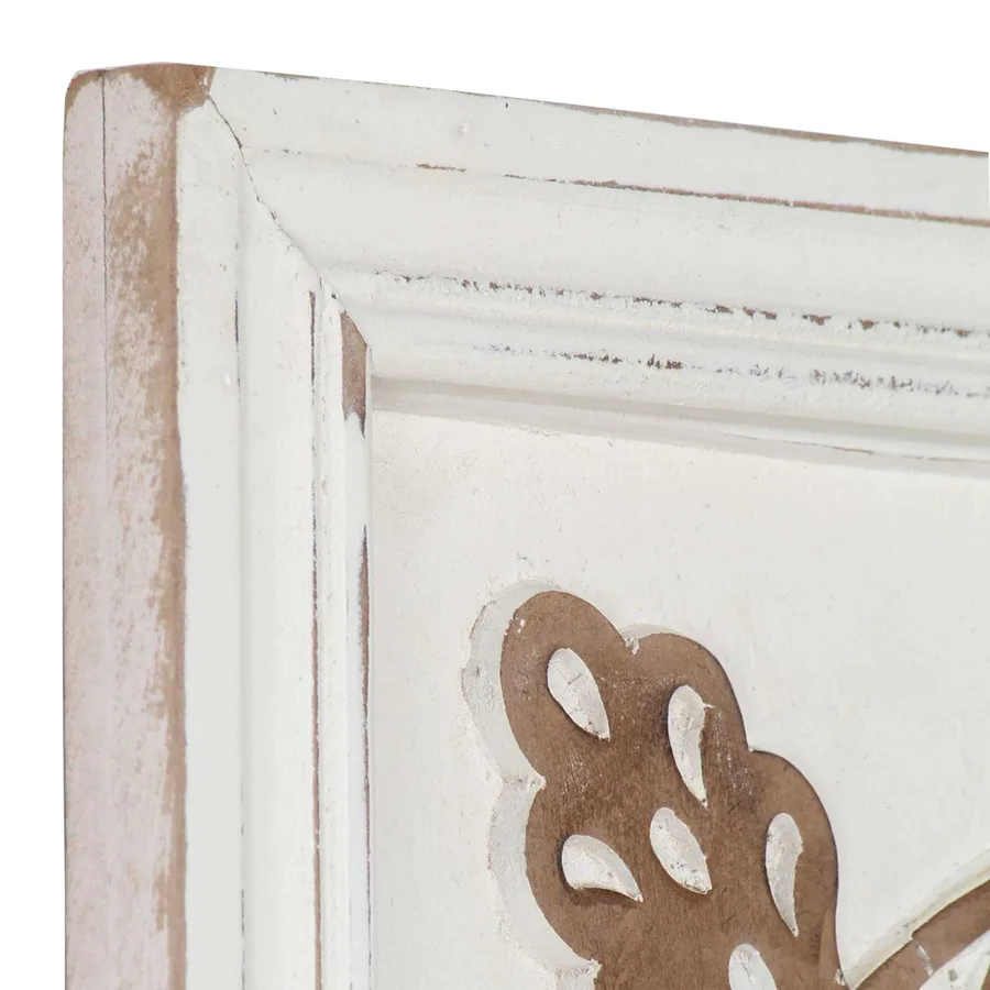Décor artistique 2 pcs Marron et blanc 40 x 40 x 1,5 cm - 6