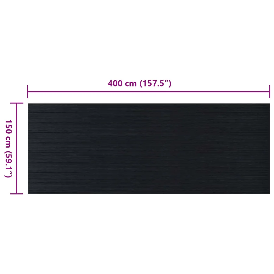 Tapis de sol Noir 1,5 x 4 m Caoutchouc - 6