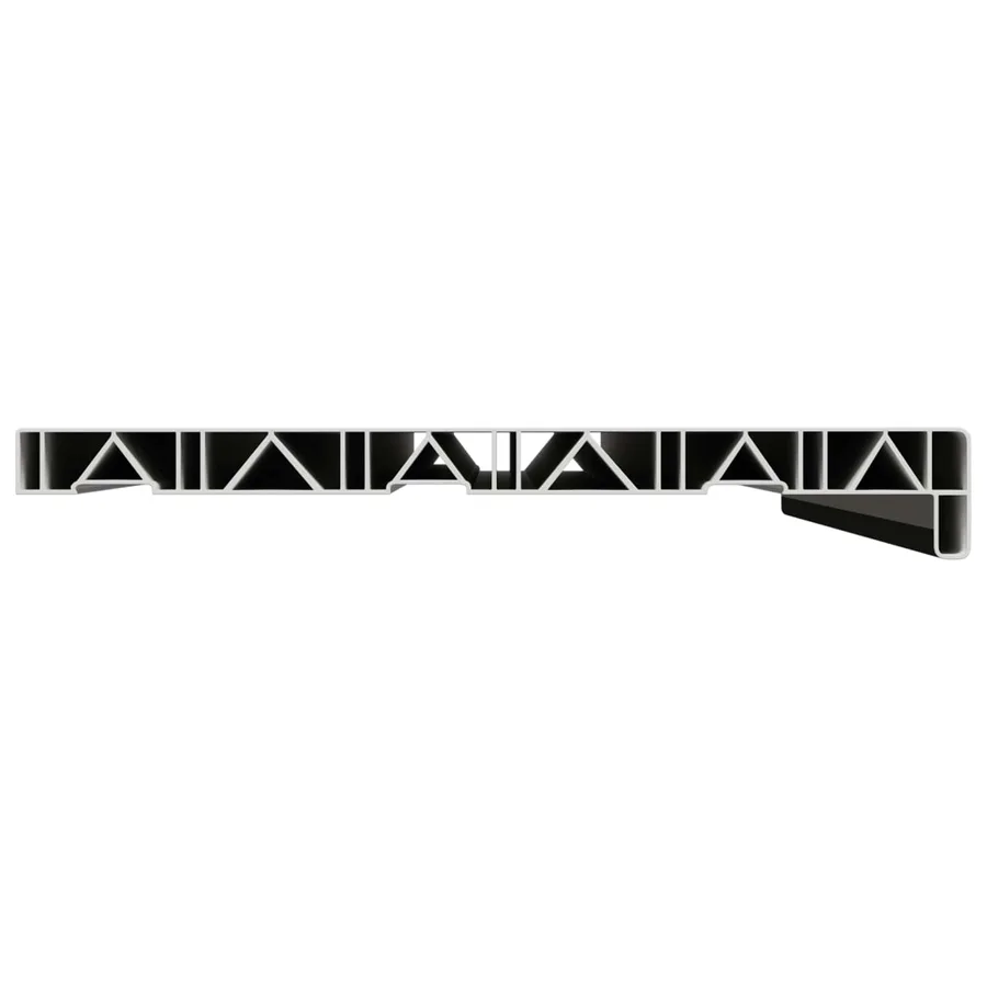 Appui de fenêtre Noir avec grain de bois 60 x 30 x 4,5 cm PVC - 5
