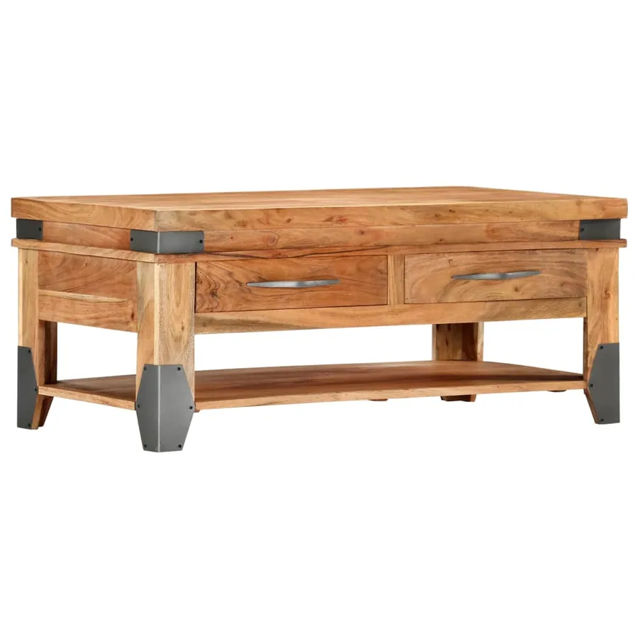 Table basse 110x52x45 cm Bois d'acacia solide - 10