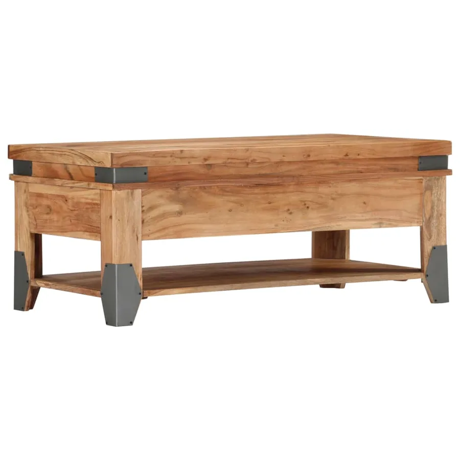 Table basse 110x52x45 cm Bois d'acacia solide - 3
