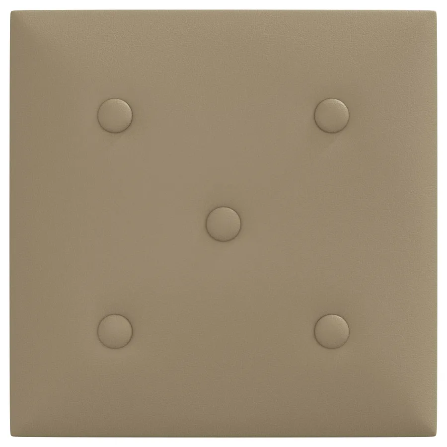 Tête de lit murale 12 pcs Cappuccino 30 x 30 cm Simili cuir - 4