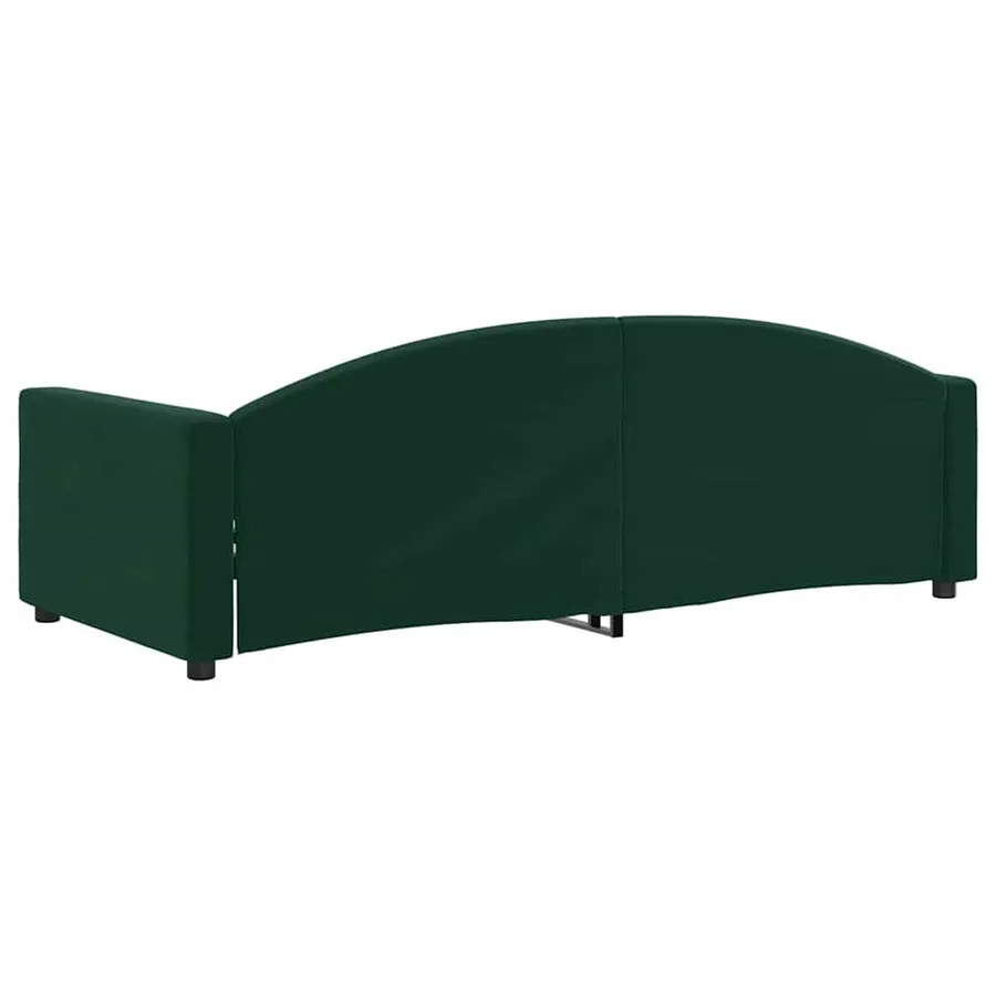 Lit de repos sans matelas vert foncé 90x200 cm velours - 5