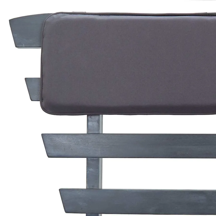 Banc de jardin avec coussins 2-en-1 190 cm Gris Bois d'acacia - 9