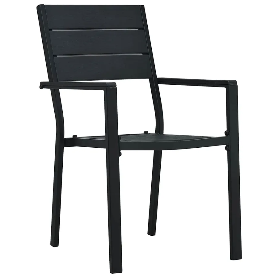 Ensemble de salle à manger pour jardin 7 pcs Noir - 6