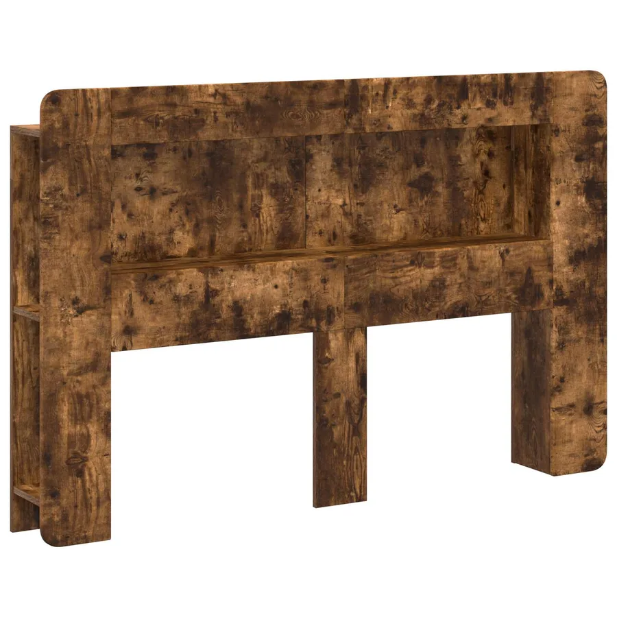 Cabinet de Tête de Lit Chêne fumé Bois d’ingénierie - 2