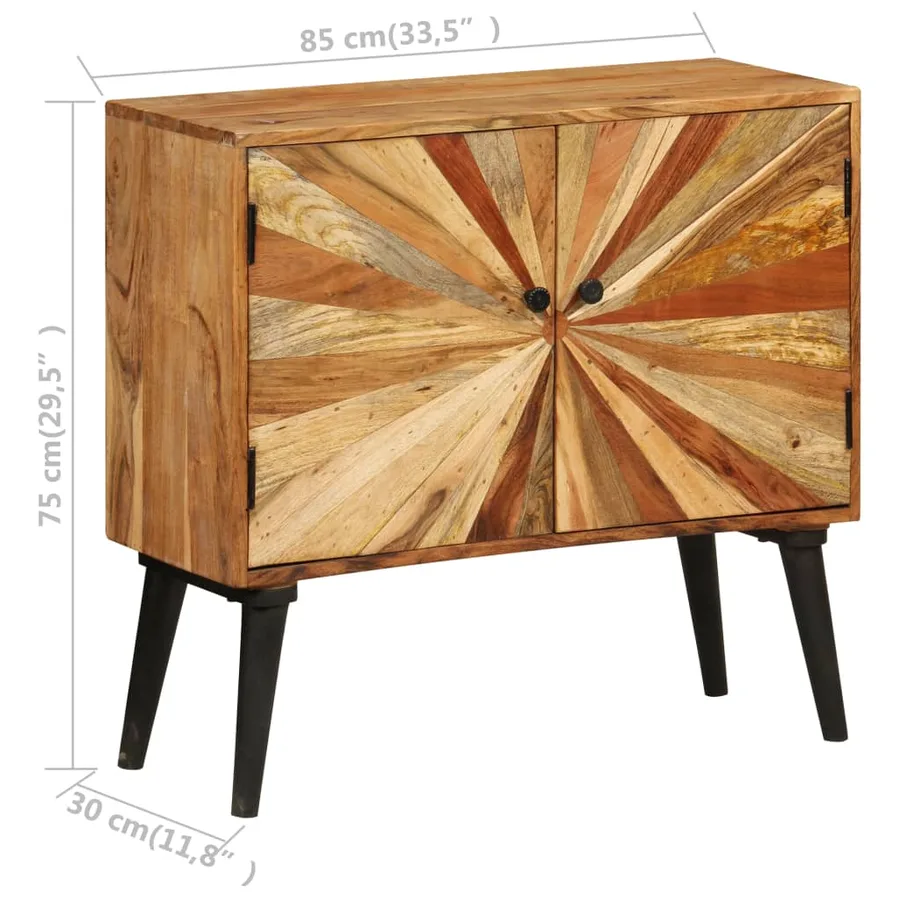 Buffet Bois de manguier massif 85x30x75 cm - 8