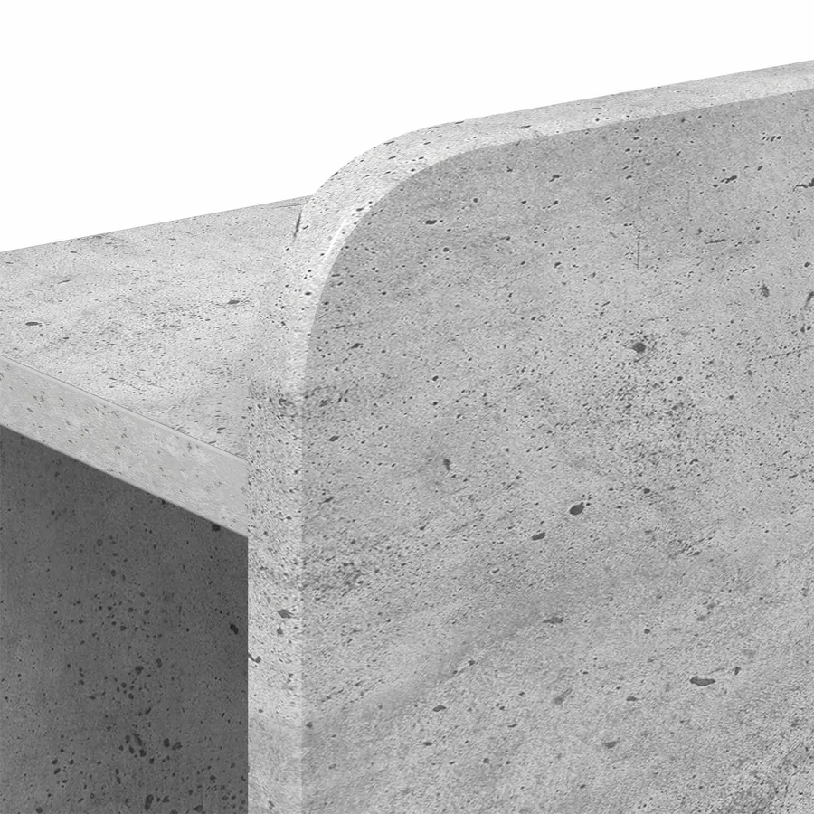 Cadre de lit avec rangement Gris béton 75 x 190 cm - 7