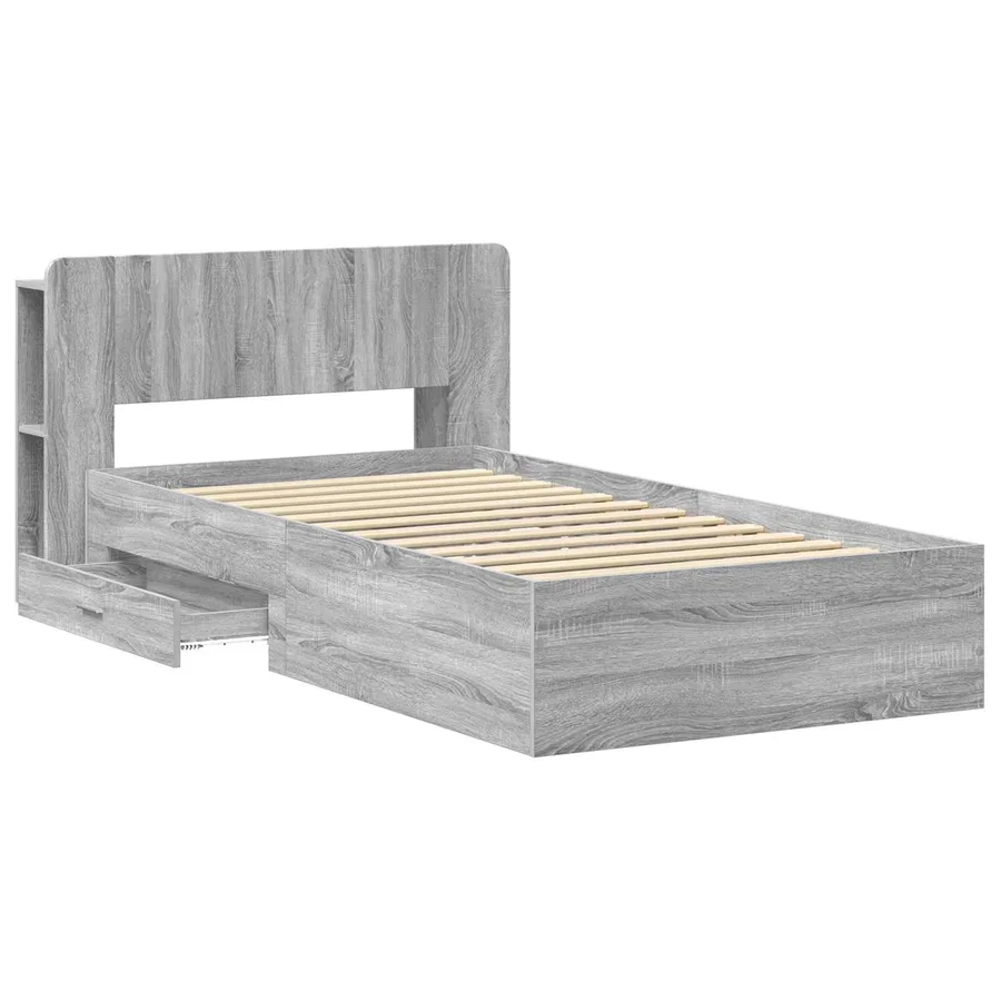 Cadre de lit avec rangement Sonoma gris 80 x 200 cm - 4