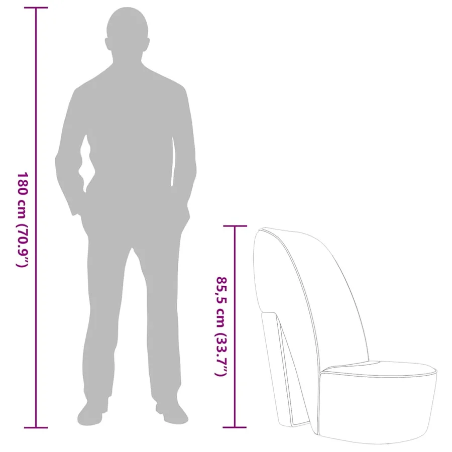 Chaise en forme de chaussure à talon haut Rouge Similicuir - 9