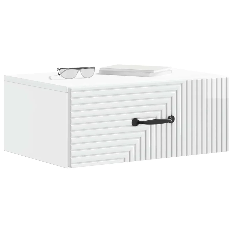 Cabinet de chevet mural 2 pcs Blanc brillant 49 x 34,5 x 20 cm - 3