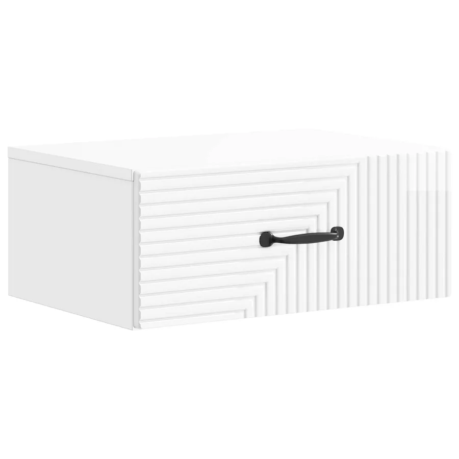 Cabinet de chevet mural 2 pcs Blanc brillant 49 x 34,5 x 20 cm - 5
