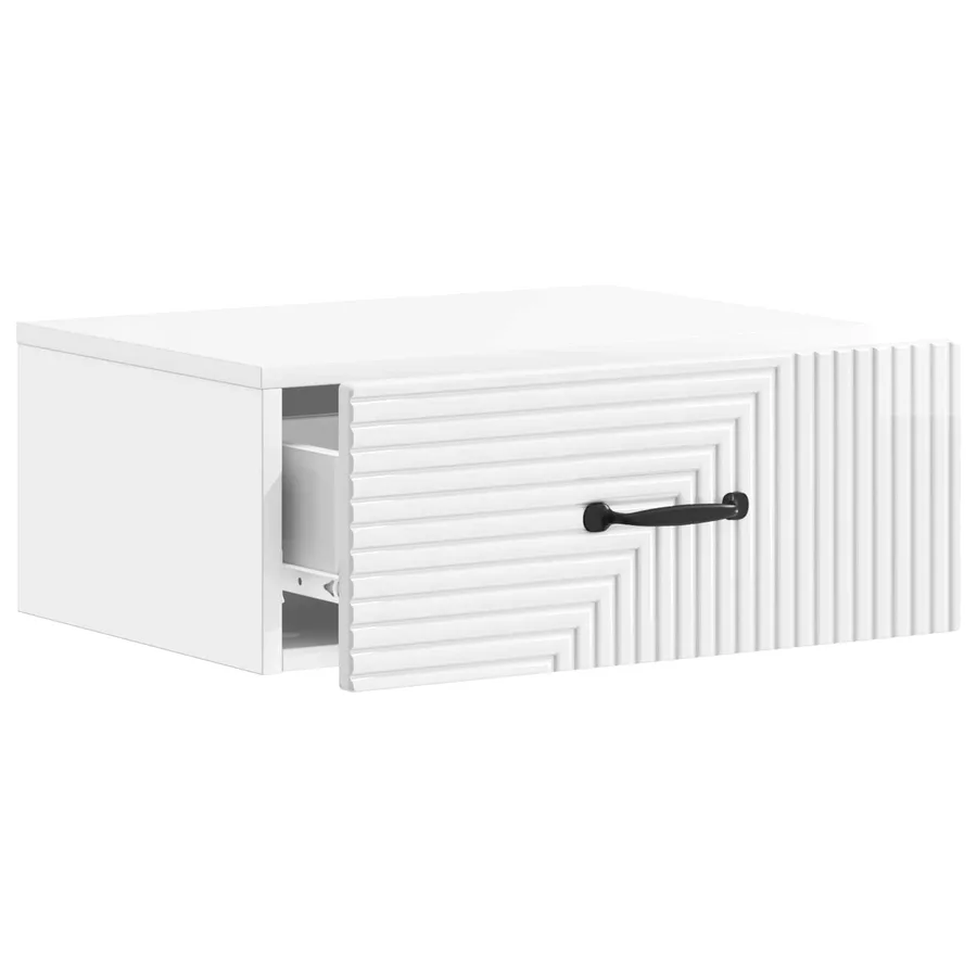 Cabinet de chevet mural 2 pcs Blanc brillant 49 x 34,5 x 20 cm - 6